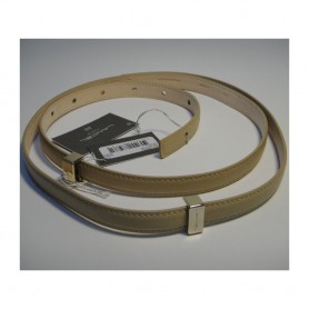 Soldes Lancel ceinture fine boucle femme cuir beige L Lancel