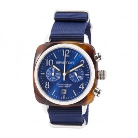 SOLDE BRISTON Déstockage montre chronographe Briston Clubmaster Classic Acétate bleu pas cher