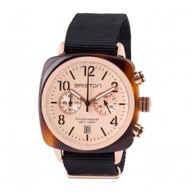 SOLDE BRISTON déstockage montre chronographe Briston Clubmaster Classic champagne rosé pas cher