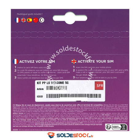 Déstockage carte SIM prépayée La Poste Mobile Internationale 10€ de crédit  de communicatoin inclus en soldes