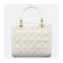 Solde sac à main Lady Dior  medium blanc pas cher