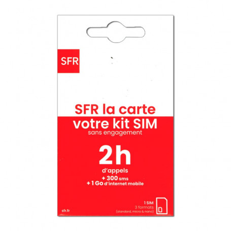 Carte SIM SFR La Carte Essentiel 2h