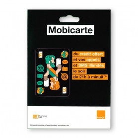 Carte SIM Prépayée Orange Mobicarte 5€ de crédit de communication inclus