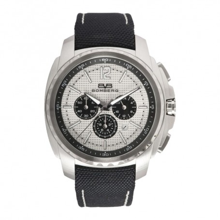 Solde montre chronographe homme Bomberg Maven Chronograph Grey Silver cadran 44 mm en soldes