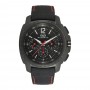 Solde montre chronographe homme Bomberg Maven Chronograph Black Red cadran 44mm en soldes