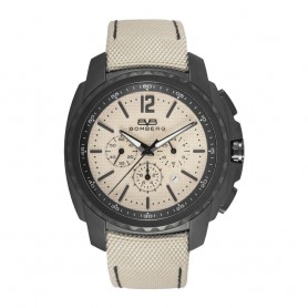 Solde montre chronograph homme Bomberg Maven Chronograph Black Beige cadran 44mm pas cher