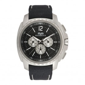 Solde montre homme Bomberg Maven Chronograph Black Silver cadran 44 mm en soldes