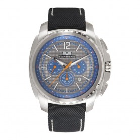 Déstockage montre homme Bomberg Maven Chronograph Grey Blue Silver cadran 44 mm en soldes