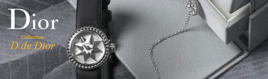 SOLDE DIOR - Déstockage montre luxe pour femme collection D de Dior (Mini D de Dior Rose des Vents, D de Dior)